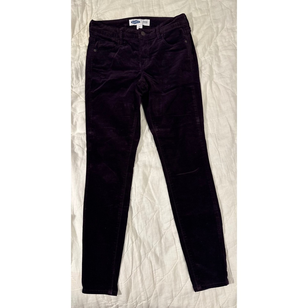 Old Navy Rockstar Super Skinny Corduroy Pants Purple Plum Size 0